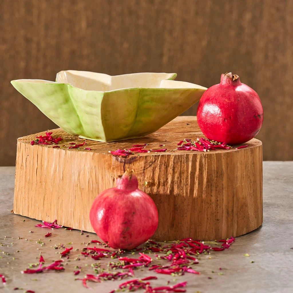 Saladier étoile De Mer En Dolomite Vert Et Jaune D28cm 2 Saladier étoile De Mer En Dolomite Vert Et Jaune D28cm – Image 2