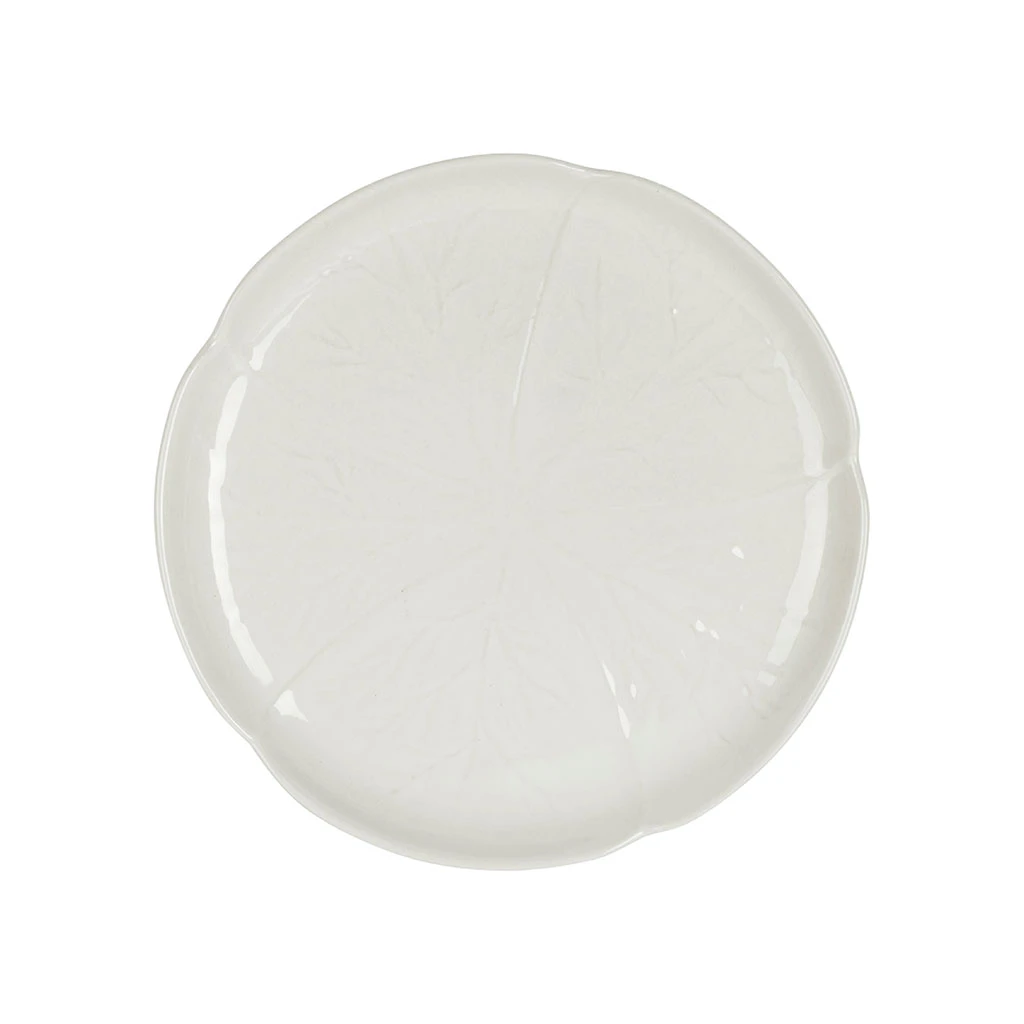 Assiette à Dessert Chou En Grès Blanc D21cm 1 Assiette à Dessert Chou En Grès Blanc D21cm
