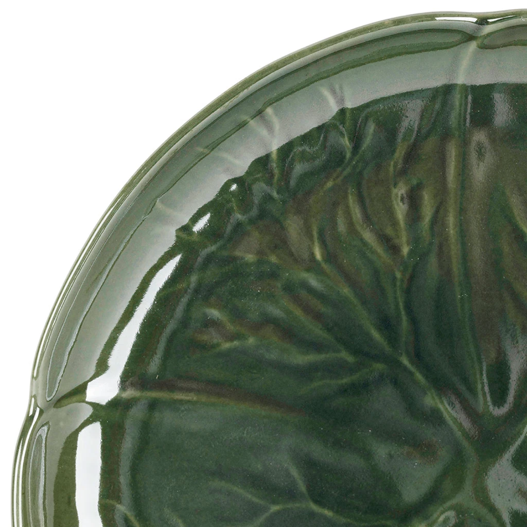 Assiette à Dessert Chou En Grès Vert D21cm 2 Assiette à Dessert Chou En Grès Vert D21cm – Image 2