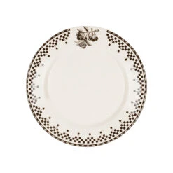 Assiette à Dessert En Faïence Anthracite D22.5cm - Damier