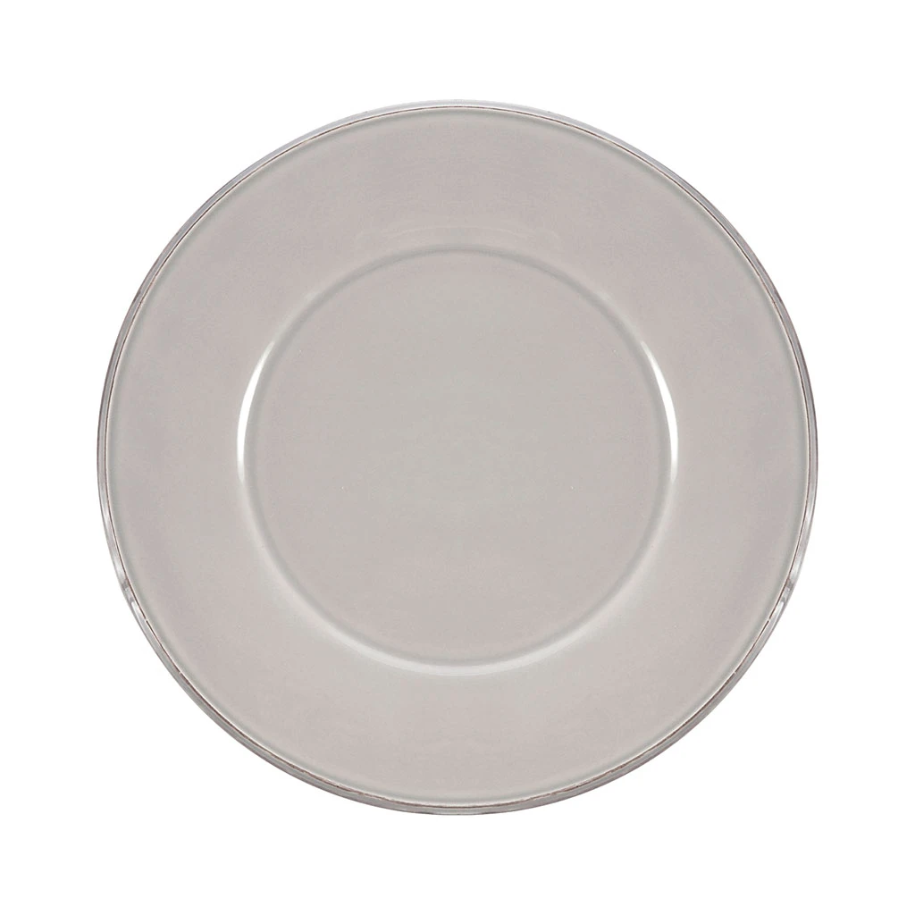 Assiette à Dessert En Faïence Gris Perle D24cm - Constance 1 Assiette à Dessert En Faïence Gris Perle D24cm - Constance