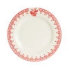 Assiette à Dessert En Faïence Rouge D22cm - Damier
