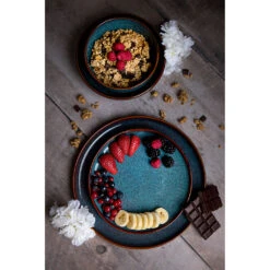 Assiette à Dessert En Grès Bleu D20cm - Volga 5 Assiette à Dessert En Grès Bleu D20cm - Volga -Magasin De Vaisselle Pour La Maison assiette a dessert en gres bleu d20cm volga 670607 670607 FRN03 WEB