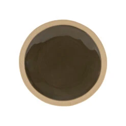 Assiette à Dessert En Grès Kaki D21.5cm - Jade