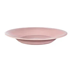 Assiette à Pâtes En Faïence Rose Poudré D27cm - Constance