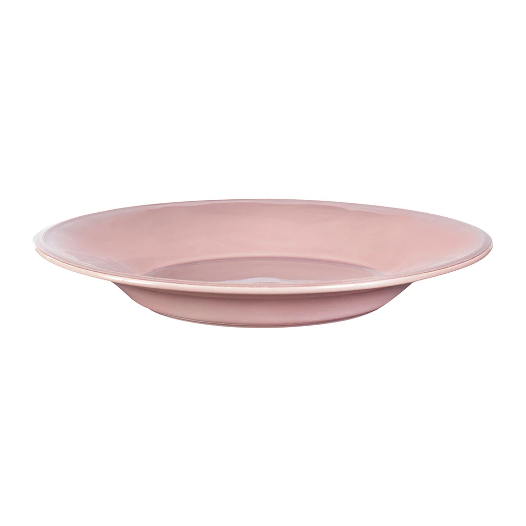 Assiette à Pâtes En Faïence Rose Poudré D27cm - Constance 1 Assiette à Pâtes En Faïence Rose Poudré D27cm - Constance