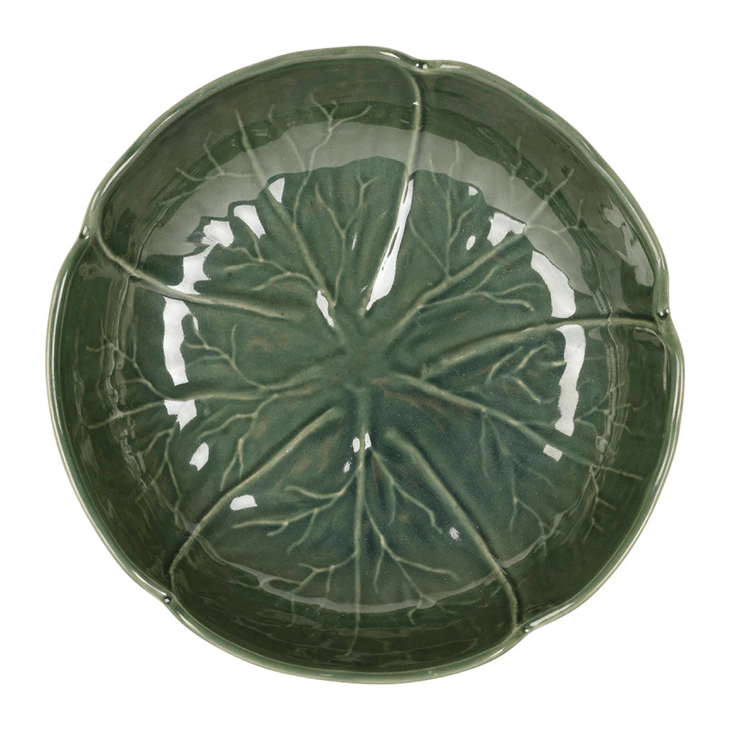 Assiette Creuse Chou En Grès Vert D20cm 2 Assiette Creuse Chou En Grès Vert D20cm – Image 2