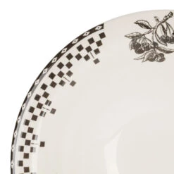 Assiette Creuse En Faïence Anthracite D20cm - Damier -Magasin De Vaisselle Pour La Maison assiette creuse en faience anthracite d20cm damier 202089 202089 DET02 WEB