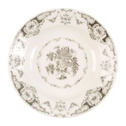 Assiette Creuse En Faïence Gris D23cm - Clothilde