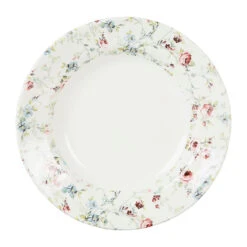 Assiette Creuse En Faïence Multicolore D23cm - Fleurs Champs