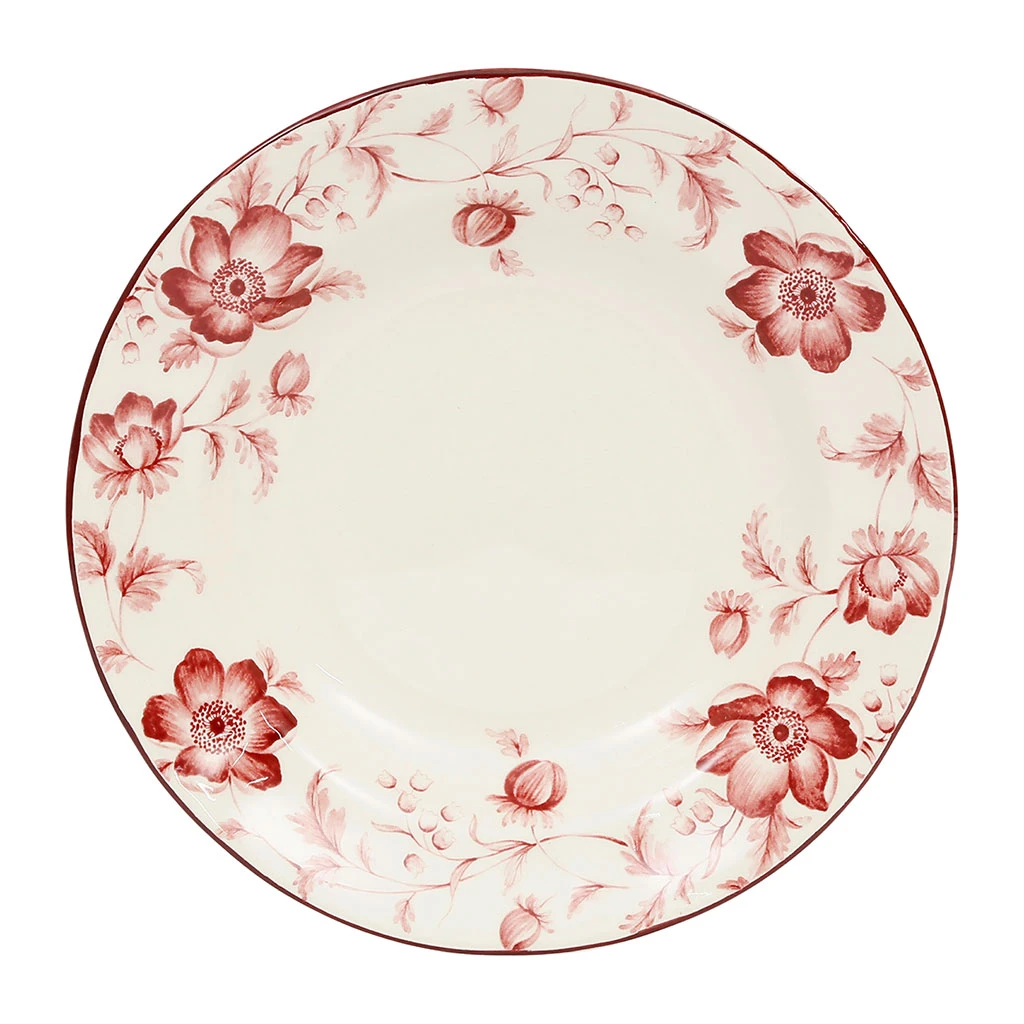 Assiette Creuse En Faïence Rouge D23cm - Margaux 2 Assiette Creuse En Faïence Rouge D23cm - Margaux – Image 2