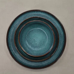 Assiette Creuse En Grès Bleu D19cm - Volga 9 Assiette Creuse En Grès Bleu D19cm - Volga -Magasin De Vaisselle Pour La Maison assiette creuse en gres bleu d19cm volga 670609 670609 FRN05 WEB