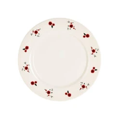 Assiette Dessert En Faience Rouge D22.5cm - Paquerette