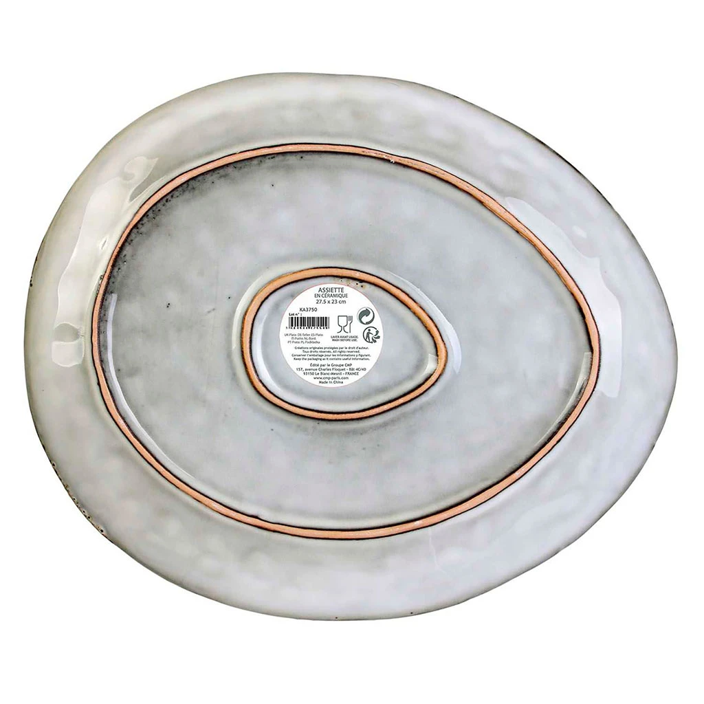 Assiette Galet En Grès Gris D27.5cm - Au Gres Du Temps 3 Assiette Galet En Grès Gris D27.5cm - Au Gres Du Temps – Image 3