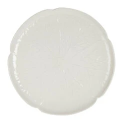 Assiette Plate Chou En Grès Blanc D27cm