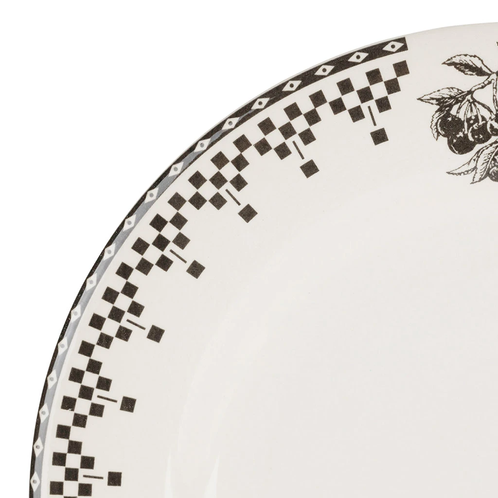 Assiette Plate En Faïence Anthracite D27cm - Damier 2 Assiette Plate En Faïence Anthracite D27cm - Damier – Image 2