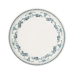 Assiette Plate En Faience Bleu Ancien D26cm - Faustine
