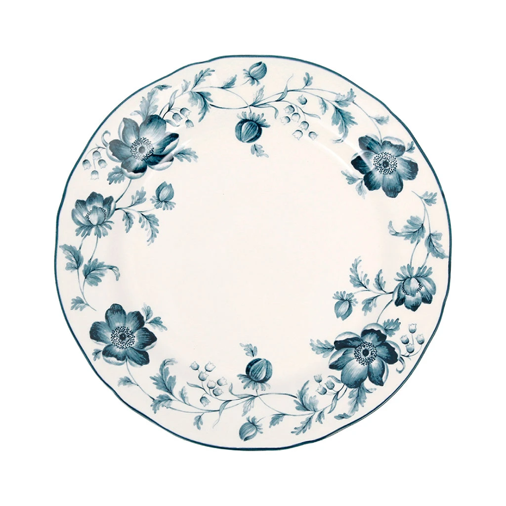 Assiette Plate En Faïence Bleu D26cm - Margaux 1 Assiette Plate En Faïence Bleu D26cm - Margaux