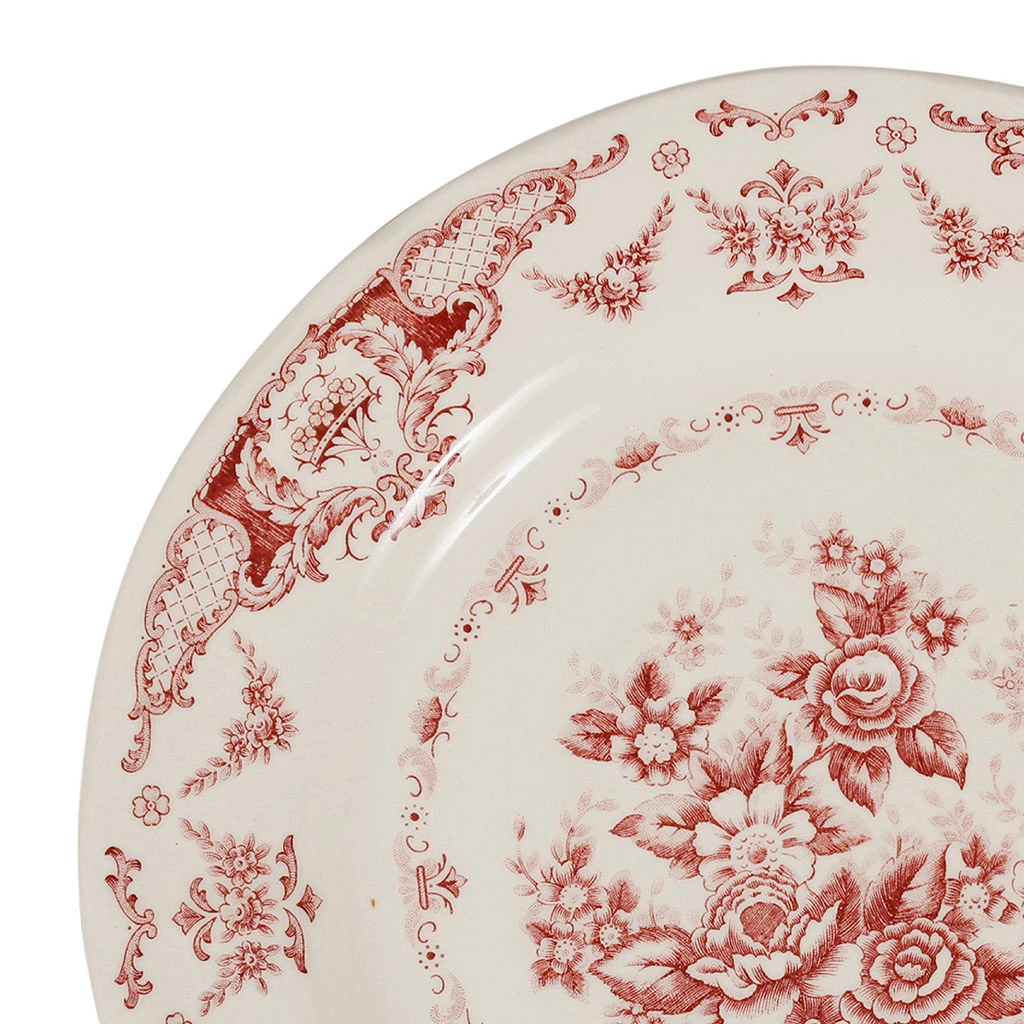 Assiette Plate En Faience Bordeaux D26cm - Clothilde 2 Assiette Plate En Faience Bordeaux D26cm - Clothilde – Image 2