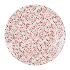 Assiette Plate En Faïence Bordeaux D26cm -p'tites Fleurs