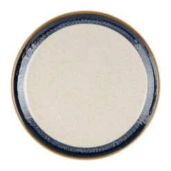 Assiette Plate En Faïence Indigo Et Beige D28cm - Victoria