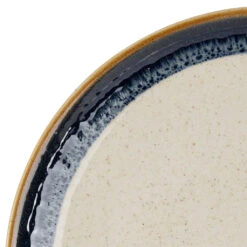 Assiette Plate En Faïence Indigo Et Beige D28cm - Victoria -Magasin De Vaisselle Pour La Maison assiette plate en faience indigo et beige d28cm victoria 41022 41022 DET01 WEB
