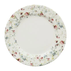 Assiette Plate En Faïence Multicolore D26cm - Fleurs Champs