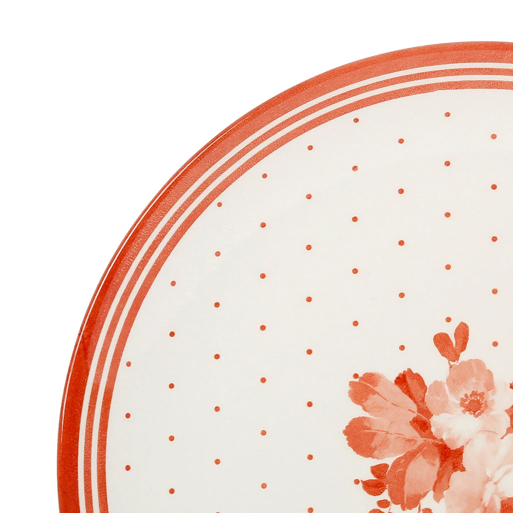 Assiette Plate En FaIence Rouge Antique D26cm - Josephine 2 Assiette Plate En FaIence Rouge Antique D26cm - Josephine – Image 2