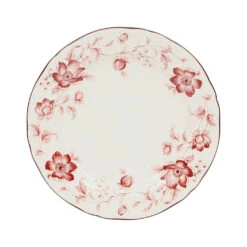 Assiette Plate En Faïence Rouge D26cm - Margaux
