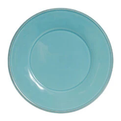 Assiette Plate En Faïence Turquoise D28.5cm - Constance