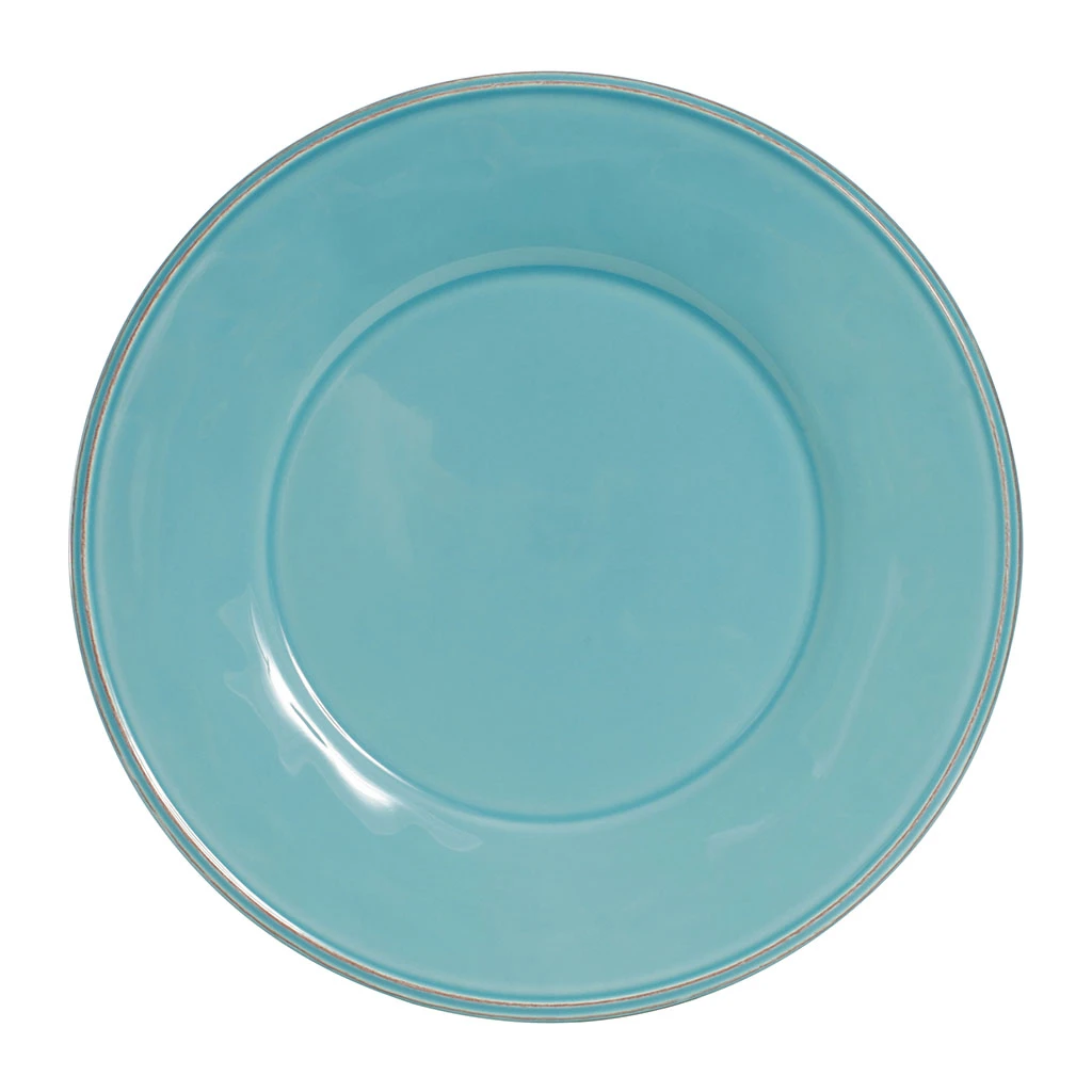 Assiette Plate En Faïence Turquoise D28.5cm - Constance 1 Assiette Plate En Faïence Turquoise D28.5cm - Constance