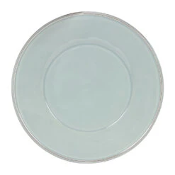 Assiette Plate En Faïence Vert D'eau D28.5cm - Constance