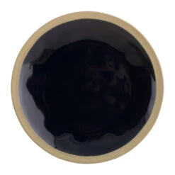 Assiette Plate En Grès Bleu Marine D28cm - Jade