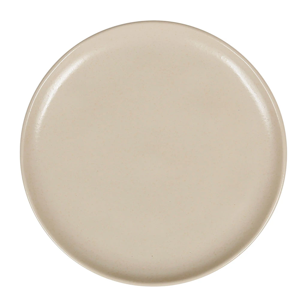 Assiette Plate En Grès Sable D27cm - Ingrid 1 Assiette Plate En Grès Sable D27cm - Ingrid