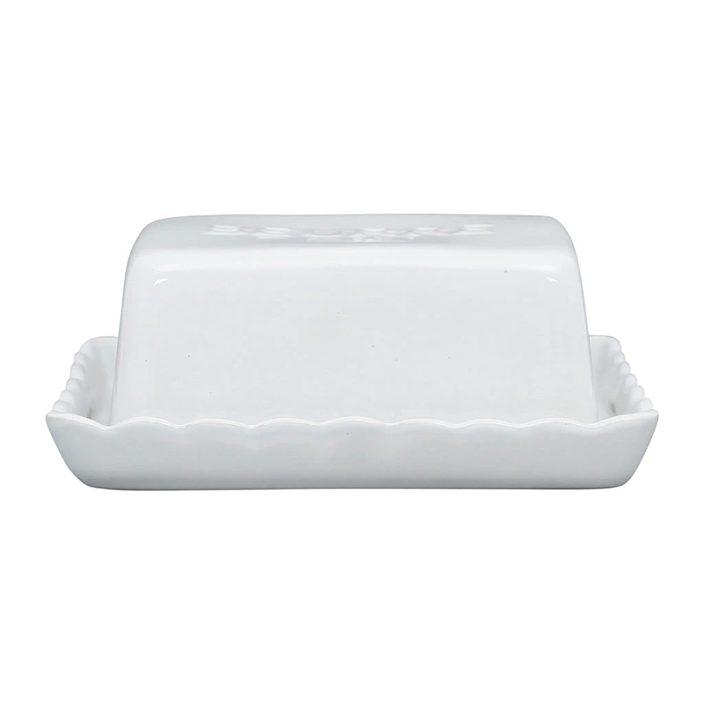 Beurrier En Grès Blanc - Dulci 1 Beurrier En Grès Blanc - Dulci
