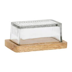 Beurrier En Verre Et Manguier - Grand Office 7 Beurrier En Verre Et Manguier - Grand Office -Magasin De Vaisselle Pour La Maison beurrier en verre et manguier grand office 201214 201214 DET01 WEB 1