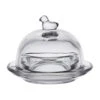 Beurrier Rond En Verre Transparent - Moineau
