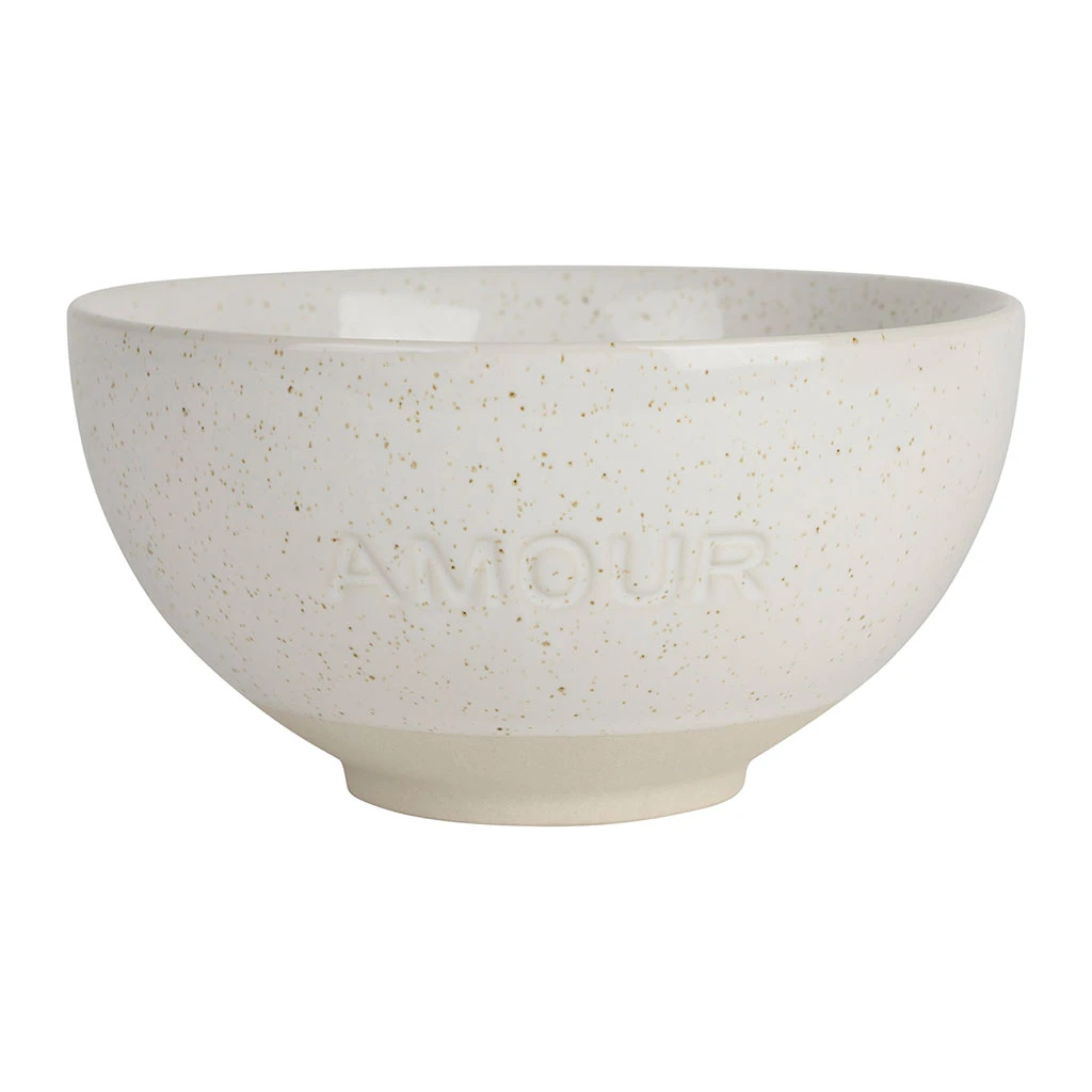 Bol Amour En Grès écru Moucheté 70cl 1 Bol Amour En Grès écru Moucheté 70cl