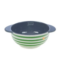 Amadeus Bol Frérot Rayé Vert Et Blanc En Porcelaine 40cl - Ella