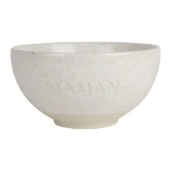 Bol Maman En Grès écru Moucheté 70cl