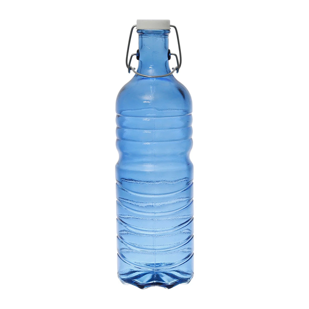 Bouteille En Verre Et Inox Et Silicone Bleu 1.5l - Aheli 1 Bouteille En Verre Et Inox Et Silicone Bleu 1.5l - Aheli