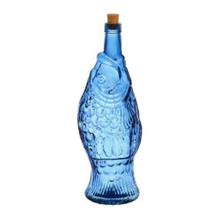 Bouteille Poisson Bleu 1.1l En Verre Recyclé