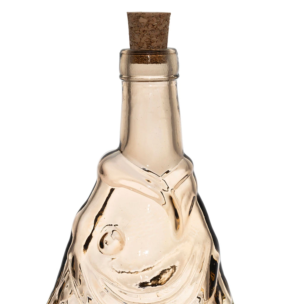 Bouteille Poisson En Verre Recyclé Sablé Fumé Rose Pâle 1.1L 2 Bouteille Poisson En Verre Recyclé Sablé Fumé Rose Pâle 1.1L – Image 2