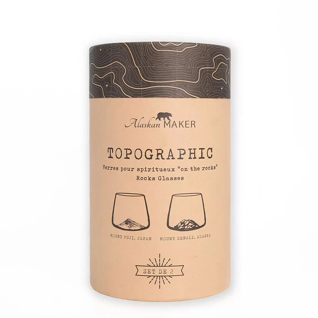 Coffret De 2 Verres Denali Et Fuji - Topographic 7 Coffret De 2 Verres Denali Et Fuji - Topographic – Image 7