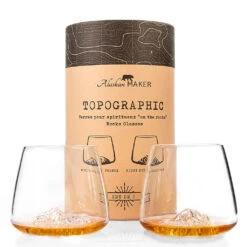 Coffret De 2 Verres Mont Blanc Et Everest - Topographic