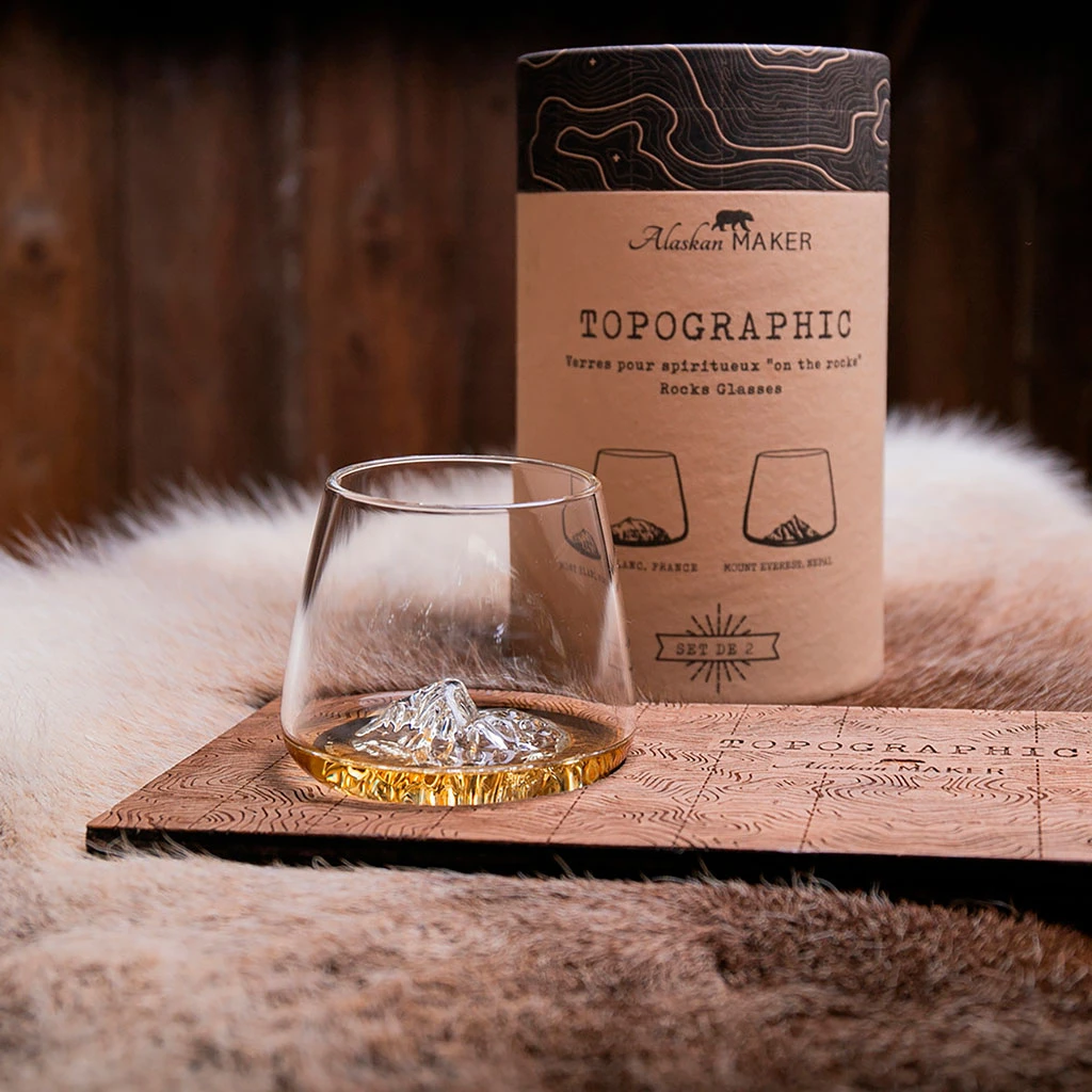 Coffret De 2 Verres Mont Blanc Et Everest - Topographic 4 Coffret De 2 Verres Mont Blanc Et Everest - Topographic – Image 4