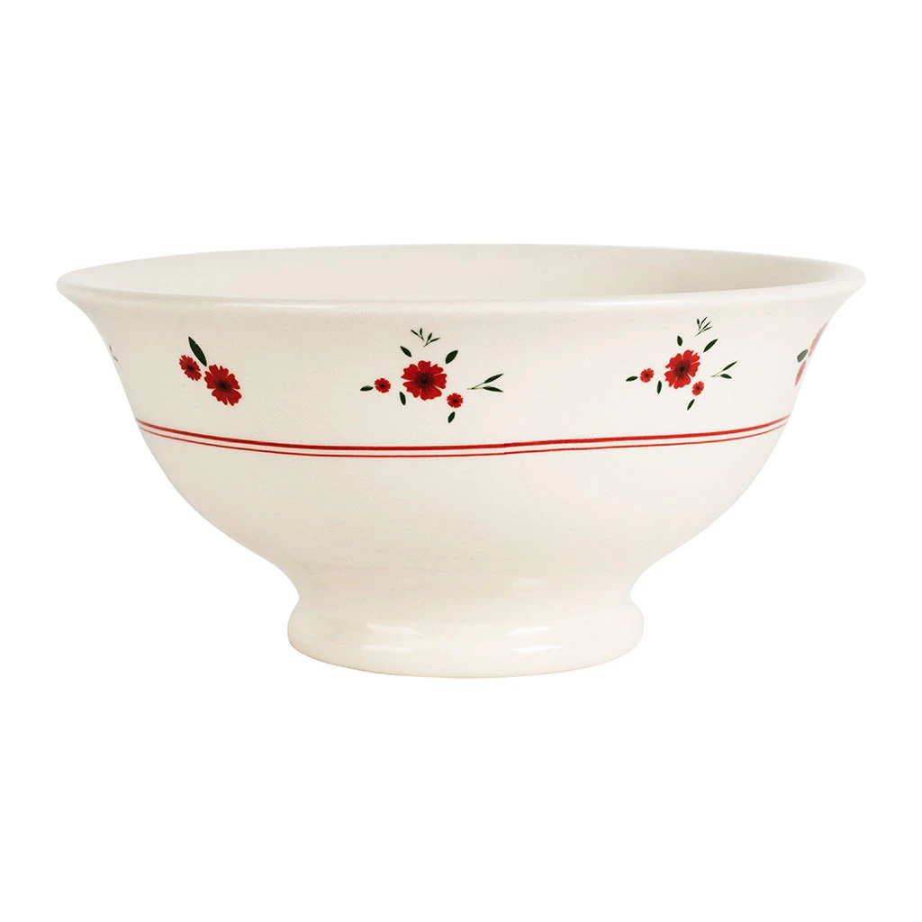 Compotier En Faience Rouge 1l - Paquerette 1 Compotier En Faience Rouge 1l - Paquerette