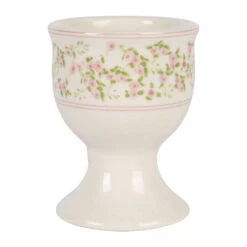 Coquetier En Faïence Rose Et Vert D5 - Rose