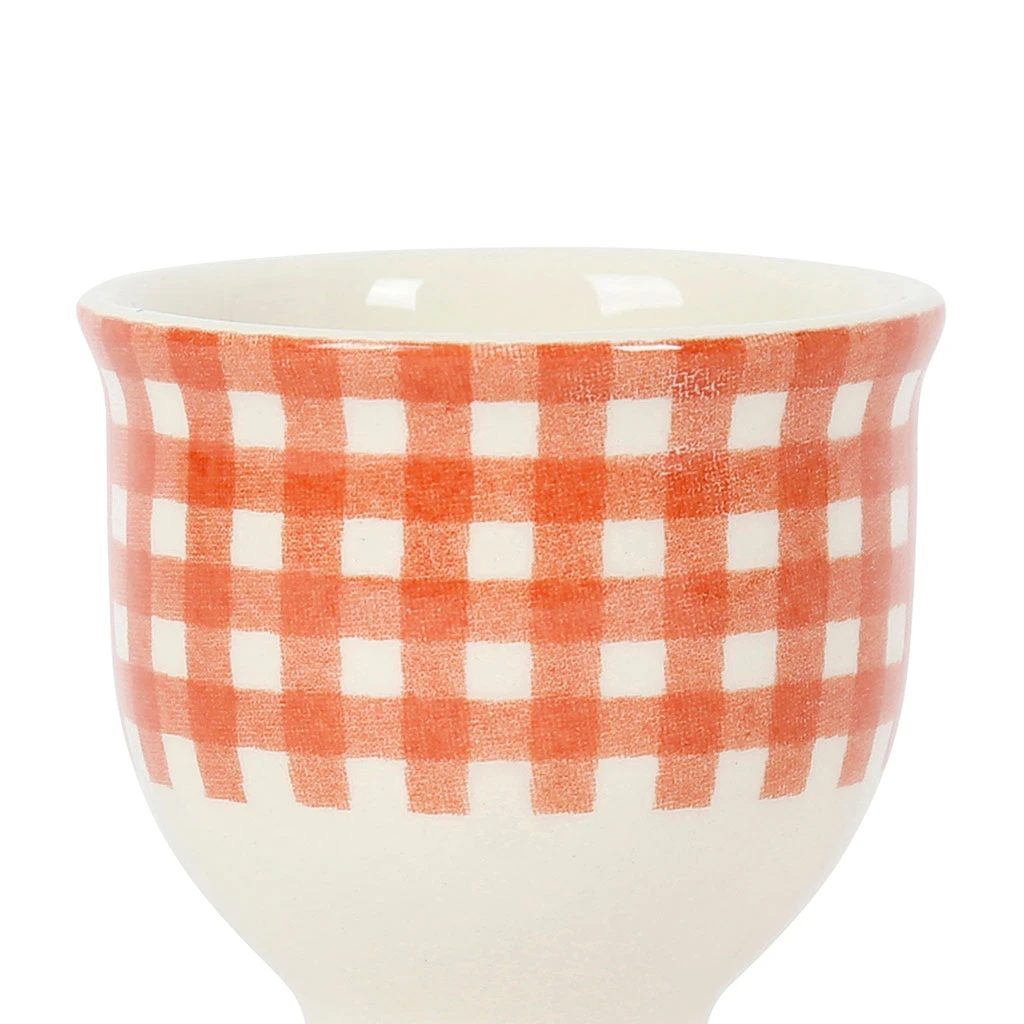 Coquetier En FaIence Rouge Antique - Josephine 2 Coquetier En FaIence Rouge Antique - Josephine – Image 2