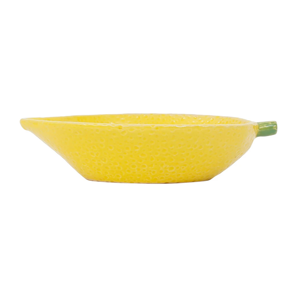 Coupelle Citron En Grès Jaune 15x10cm - Citron 1 Coupelle Citron En Grès Jaune 15x10cm - Citron